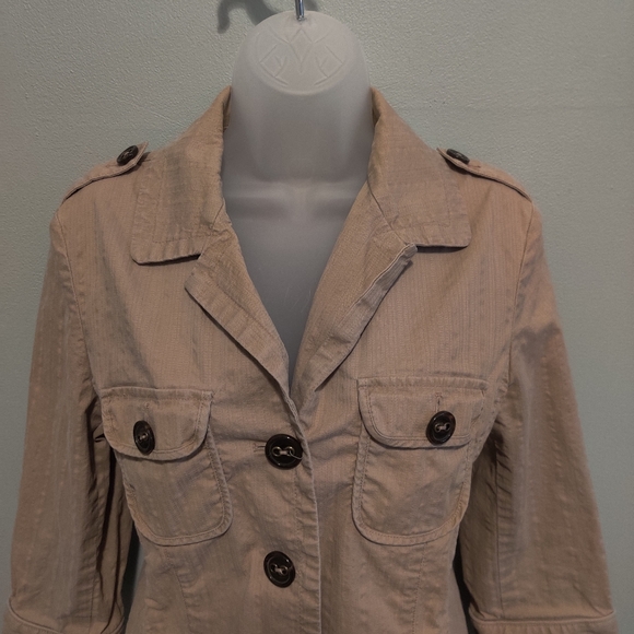 Talbot's Stretch Tan Colored Jacket - Picture 3 of 7